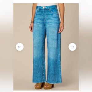 Skyrise French Terry printed petite wide leg pants